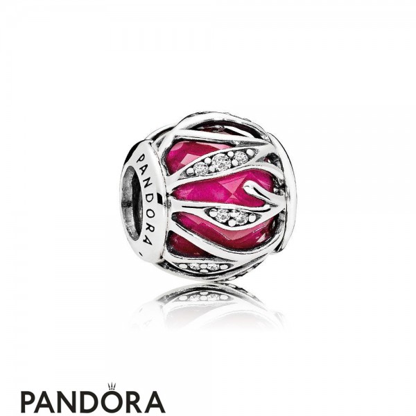 Pandora Jewellery Nature Charms Nature's Radiance Charm Synthetic Ruby Clear Cz