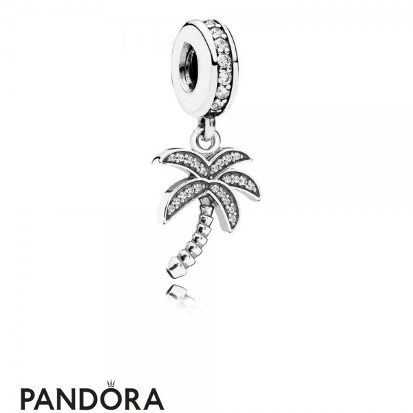 Pandora Jewellery Nature Charms Sparkling Palm Tree Pendant Charm Clear Cz