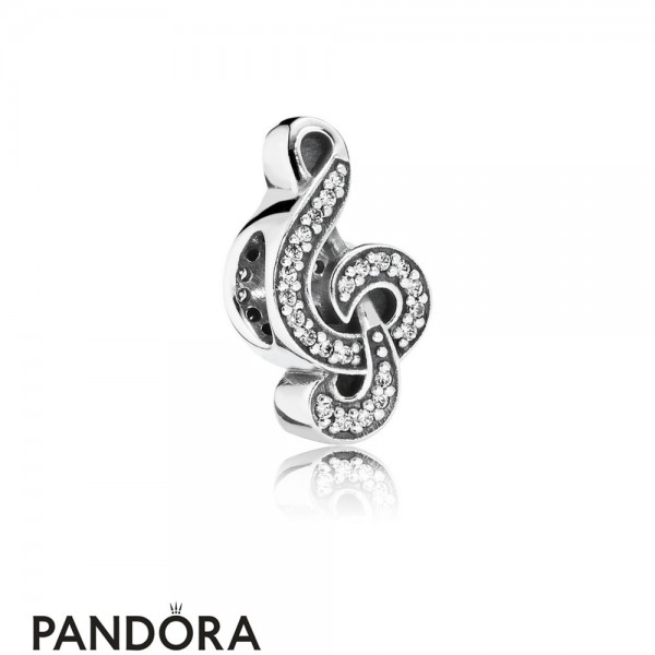 Pandora Jewellery Passions Charms Music Arts Sweet Music Treble Clef Clear Cz