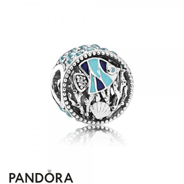 Pandora Jewellery Passions Charms Nautical Ocean Life Charm Mixed Enamel Multi Colored Cz