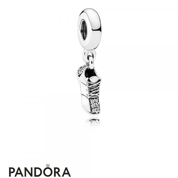 Pandora Jewellery Passions Charms Sports Recreation Running Shoe Pendant Charm Clear Cz