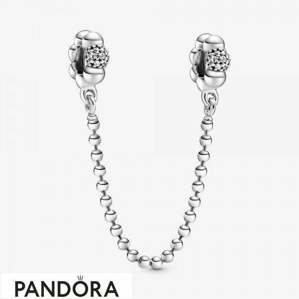 Women's Pandora Jewellery Paved And Beaded Comfort Chain Charm