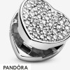 Women's Pandora Jewellery Pavement Heart Clip Charm