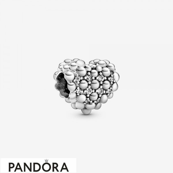 Women's Pandora Jewellery Pearl Glittering Heart Charm