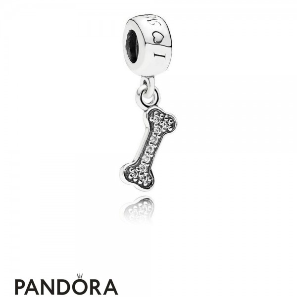 Pandora Jewellery Pendant Charms I Love My Dog Pendant Charm Clear Cz