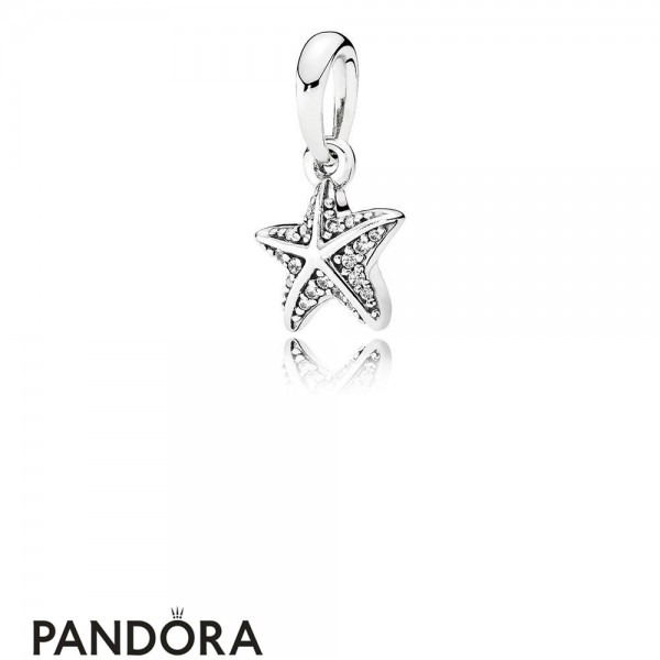 Pandora Jewellery Pendant Charms Tropical Starfish Pendant Clear Cz