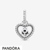 Women's Pandora Jewellery Purple Beaded Heart Dangle Charm