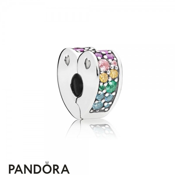 Women's Pandora Jewellery Rainbow Arcs Of Love Spacer Clip