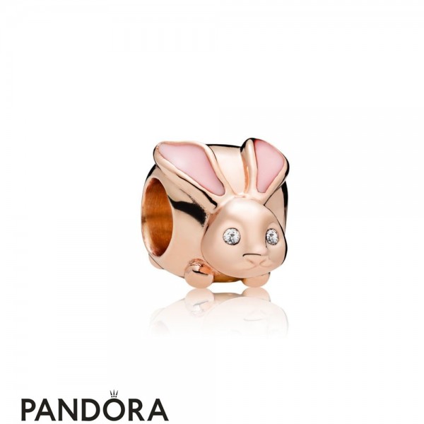 Women's Pandora Jewellery Rose Cute Bunny Charm