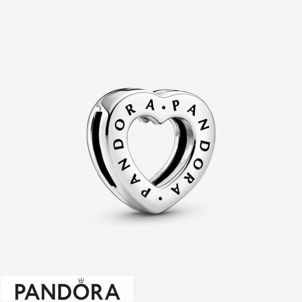 Women's Pandora Jewellery Signature Heart Clip Charm