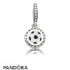 Women's Pandora Jewellery Soccer Dangle Charm Mixed Enamel
