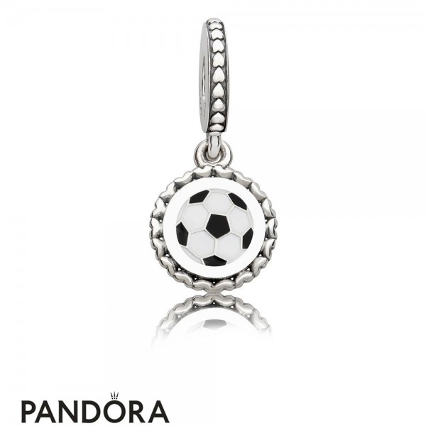 Women's Pandora Jewellery Soccer Dangle Charm Mixed Enamel