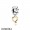 Women's Pandora Jewellery Solitaire Ring Silver Dangle With 14K 002Ct Diamond
