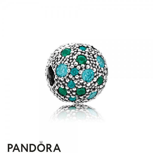Pandora Jewellery Sparkling Paves Charms Cosmic Stars Multi Colored Crystals Teal Cz