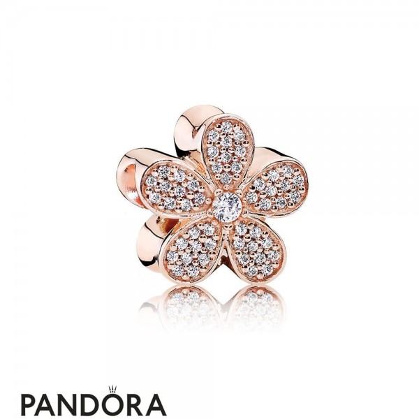 Pandora Jewellery Sparkling Paves Charms Dazzling Daisy Charm Pandora Jewellery Rose Clear Cz