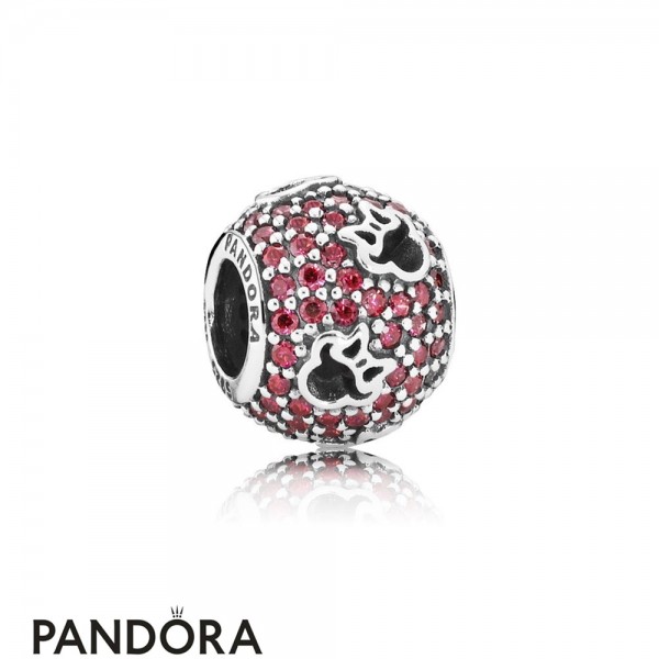 Pandora Jewellery Sparkling Paves Charms Disney Minnie Silhouettes Charm Red Cz