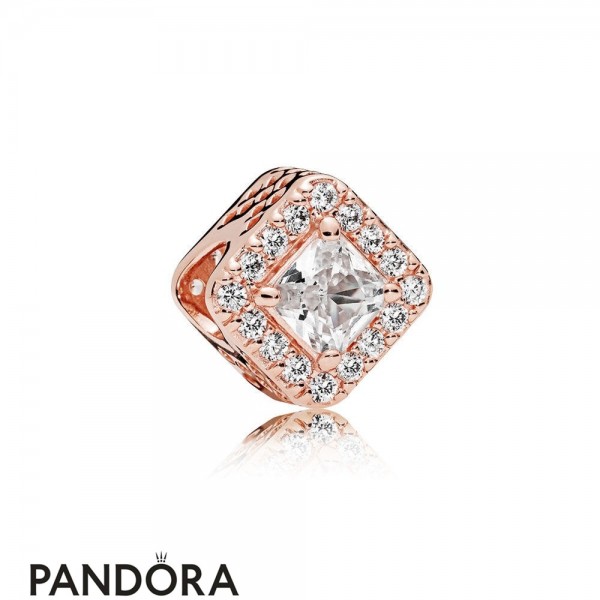 Pandora Jewellery Sparkling Paves Charms Geometric Radiance Charm Pandora Jewellery Rose Clear Cz