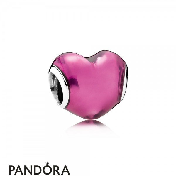 Pandora Jewellery Sparkling Paves Charms In My Heart Charm Violet Enamel