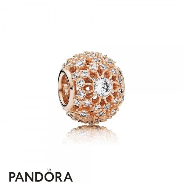 Pandora Jewellery Sparkling Paves Charms Inner Radiance Charm Pandora Jewellery Rose Clear Cz