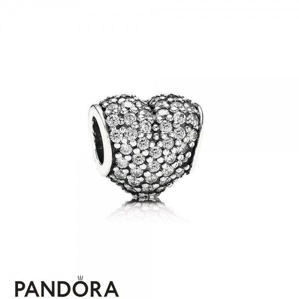 Pandora Jewellery Sparkling Paves Charms Pave Heart Charm Clear Cz