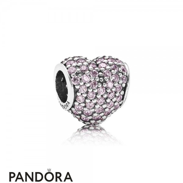 Pandora Jewellery Sparkling Paves Charms Pave Heart Charm Pink Cz