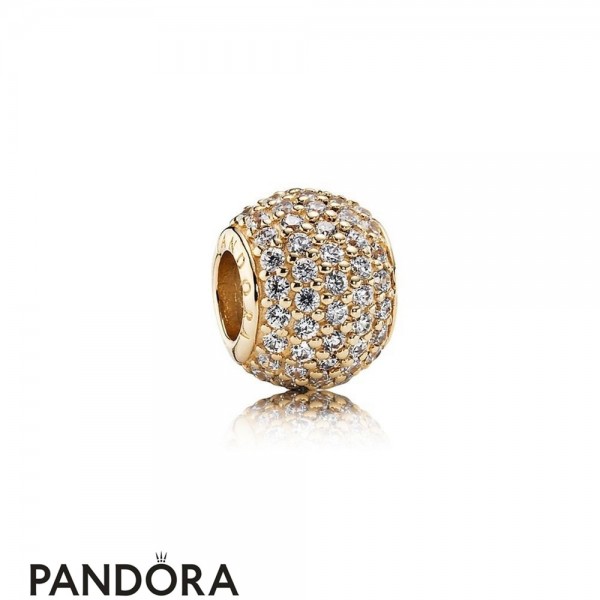 Pandora Jewellery Sparkling Paves Charms Pave Lights Charm Clear Cz 14K Gold