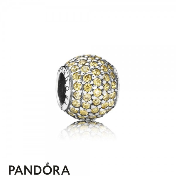 Pandora Jewellery Sparkling Paves Charms Pave Lights Charm Fancy Golden Colored Cz