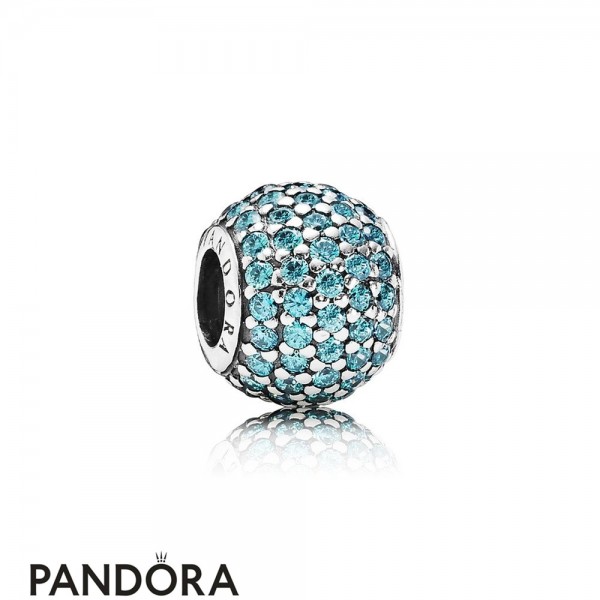 Pandora Jewellery Sparkling Paves Charms Pave Lights Charm Teal Cz