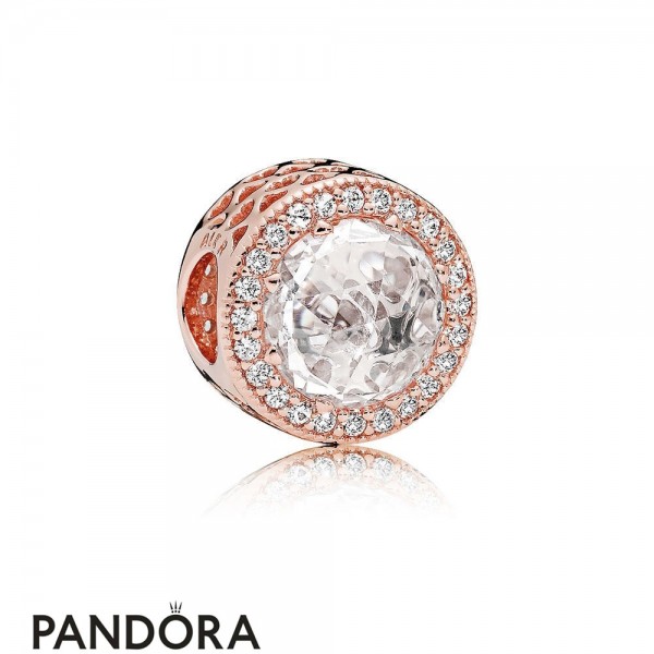 Pandora Jewellery Sparkling Paves Charms Radiant Hearts Charm Pandora Jewellery Rose Clear Cz