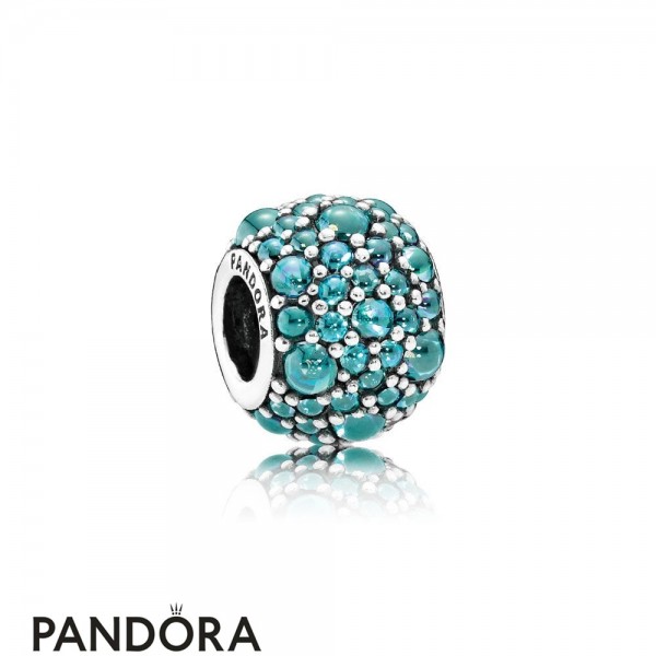 Pandora Jewellery Sparkling Paves Charms Shimmering Droplet Charm Teal Cz