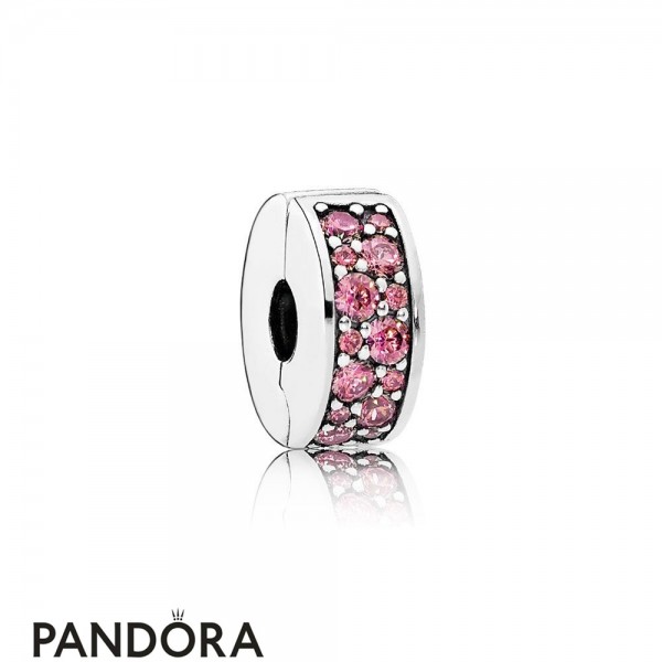 Pandora Jewellery Sparkling Paves Charms Shining Elegance Clip Honeysuckle Pink Cz