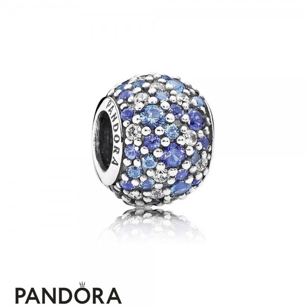 Pandora Jewellery Sparkling Paves Charms Sky Mosaic Pave Charm Mixed Blue Crystals Clear Cz