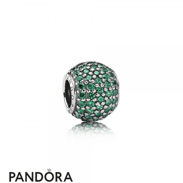 Pandora Jewellery St Patrick's Day Good Luck Charms Pave Lights Charm Dark Green Cz