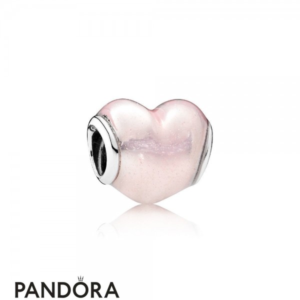 Pandora Jewellery Symbols Of Love Charms Glittering Heart Charm Soft Pink Enamel