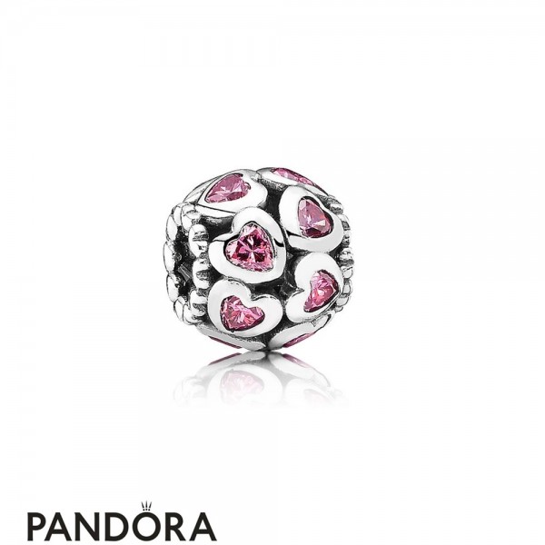 Pandora Jewellery Symbols Of Love Charms Love All Around Charm Fancy Pink Cz