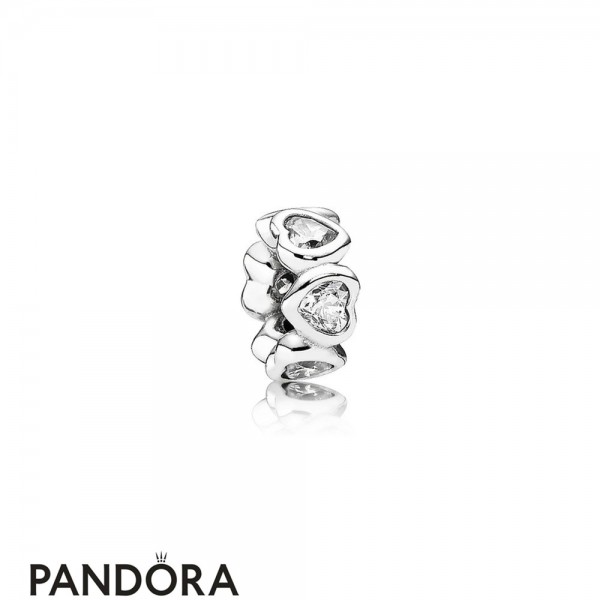 Pandora Jewellery Symbols Of Love Charms Space In My Heart Spacer Clear Cz