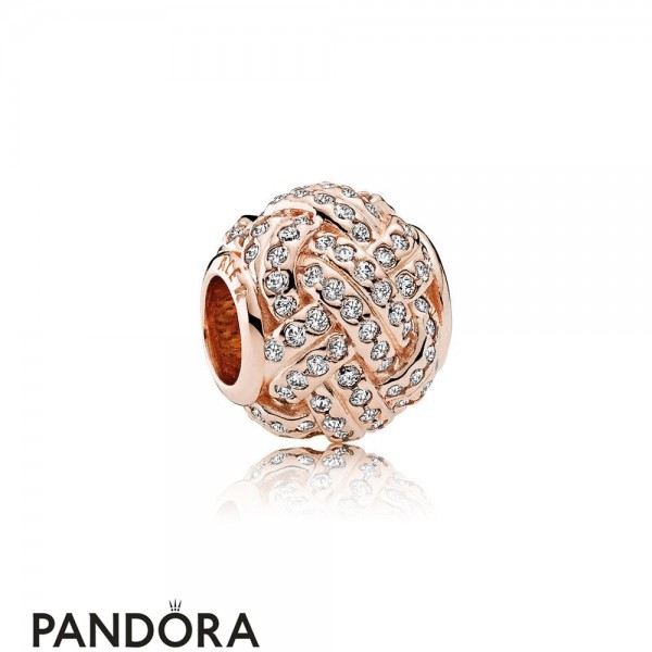 Pandora Jewellery Symbols Of Love Charms Sparkling Love Knot Charm Pandora Jewellery Rose Clear Cz