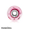 Pandora Jewellery Touch Of Color Charms Cerise Heart Charm Murano Glass Clear Cz
