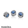 Pandora Jewellery Touch Of Color Charms Dazzling Snowflake Charm Twilight Blue Crystals Clear Cz