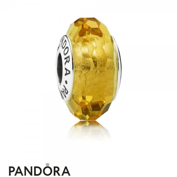 Pandora Jewellery Touch Of Color Charms Fascinating Ochre Charm Murano Glass