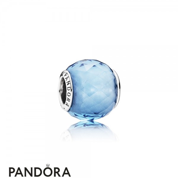 Pandora Jewellery Touch Of Color Charms Geometric Facets Charm Sky Blue Crystal