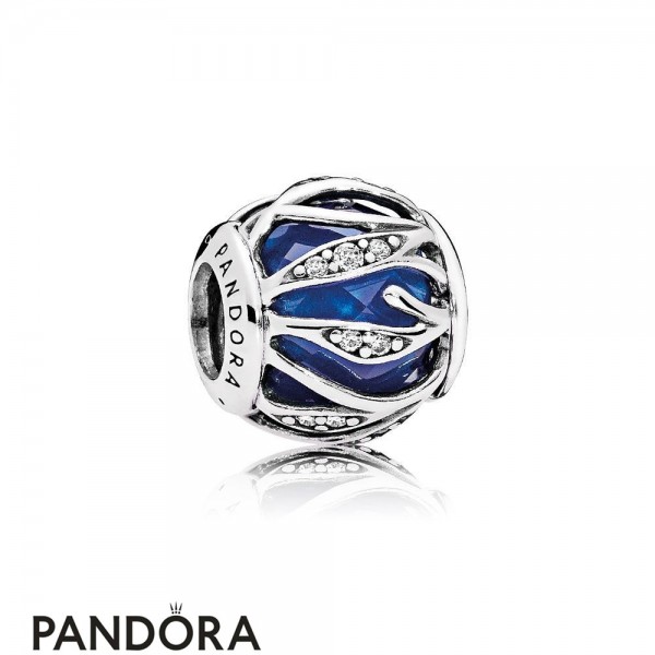 Pandora Jewellery Touch Of Color Charms Nature's Radiance Charm Royal Blue Crystal Clear Cz