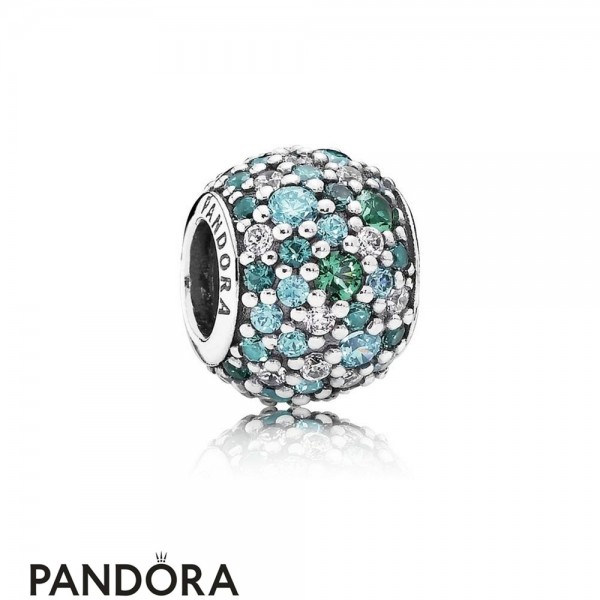 Pandora Jewellery Touch Of Color Charms Ocean Mosaic Pave Charm Mixed Green Cz Green Crystal