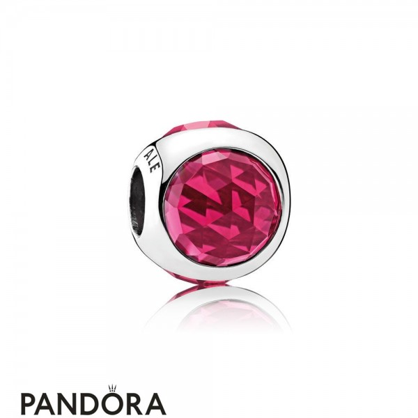 Pandora Jewellery Touch Of Color Charms Radiant Droplet Charm Cerise Crystals