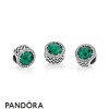 Pandora Jewellery Touch Of Color Charms Radiant Hearts Charm Sea Green Crystals Clear Cz