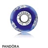 Pandora Jewellery Touch Of Color Charms Starry Night Sky Charm Murano Glass Clear Cz