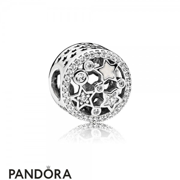Pandora Jewellery Zodiac Celestial Charms Illuminating Stars Charm Silver Enamel Clear Cz