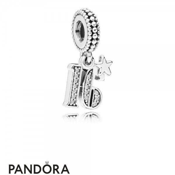 Women's Pandora Jewellery 16 Years Of Love Hanging Charm