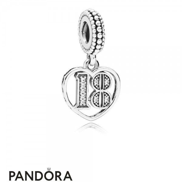 Women's Pandora Jewellery 18 Years Of Love Hanging Charm