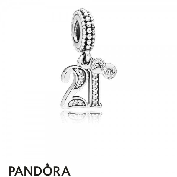 Women's Pandora Jewellery 21 Years Of Love Hanging Charm